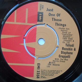 Yehudi Menuhin Just One Of Those Things 7" EMI EMI2358 EX 1975 with Stephan Grappelli