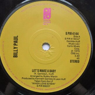 Billy Paul Let's Make A Baby 7" Philadelphia SPIR4144 VG 1975