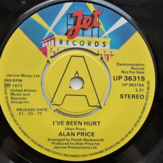 Alan Price I've Been Hurt 7" Jet UP36315 EX 1977 demo