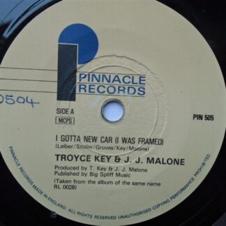 Troyce Key I Gotta New Car 7" Pinnacle PIN505 EX 1970s there is handwritten number on label and 2mm drill hole in label rim