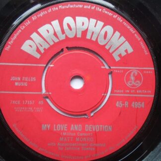 Matt Monro My Love And Devotion 7" Parlophone R4954 EX 1962