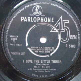 Matt Monro I Love The Little Things 7" Parlophone R5103 EX 1964