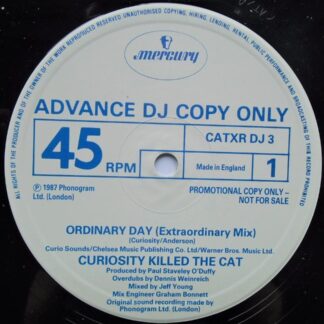 Curiosity Killed The Cat Ordinary Day 12" Mercury CATXRDJ3 EX 1987 12 inch promo, die-cut Mercury sleeve is VG