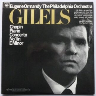 Eugene Ormandy Gilels LP CBS SBRG72338 EX/EX 1965 there is sticker on side two label