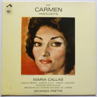 Maria Callas Bizet Carmen Highlights LP HMV ASD2282 EX/EX 1966 semi circle label with insert