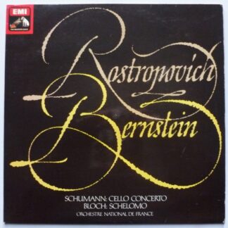 Mstisav Rostropovitch Schumann Cello Concerto LP HMV ASD3334 EX/EX 1977 stereo/quad