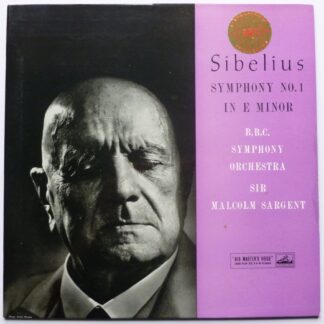 Malcolm Sargent Sibelius Symphony No 1 LP HMV ASD260 EX/EX- 1958 gold cream label - laminate on sleeve is starting to peel at the front opening