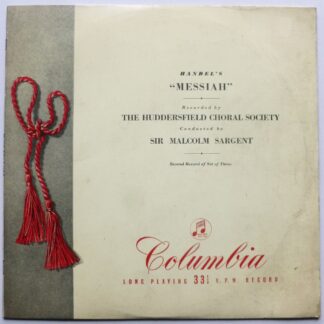 Malcolm Sargent Handel Messiah LP Columbia 33CX1147 EX/VG 1950s record one of a 3-LP set - blue gold label - tassle sleeve