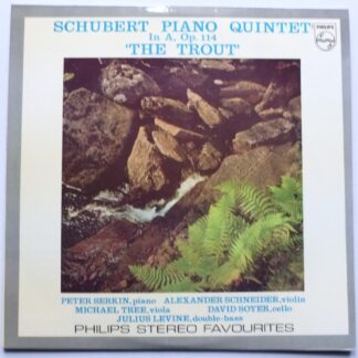 Alexander Schneider Schubert Piano Quintet LP Philips SGL5867 EX/EX 1965 sleeve has small writing on rear
