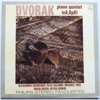 Alexander Schneider Dvorak Piano Quintet LP Philips SGL5863 EX/EX 1965 sleeve has small writing on rear