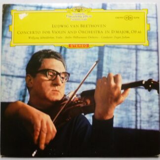 Wolfgang Schneiderhan Beethoven Concerto For Violin & Orchestra LP Deutsch Grammophon SLPM138999 EX/VG 1963 German pressing - vinyl is EX+ sleeve has sticker mark at top left corner on front and top right corner on rear