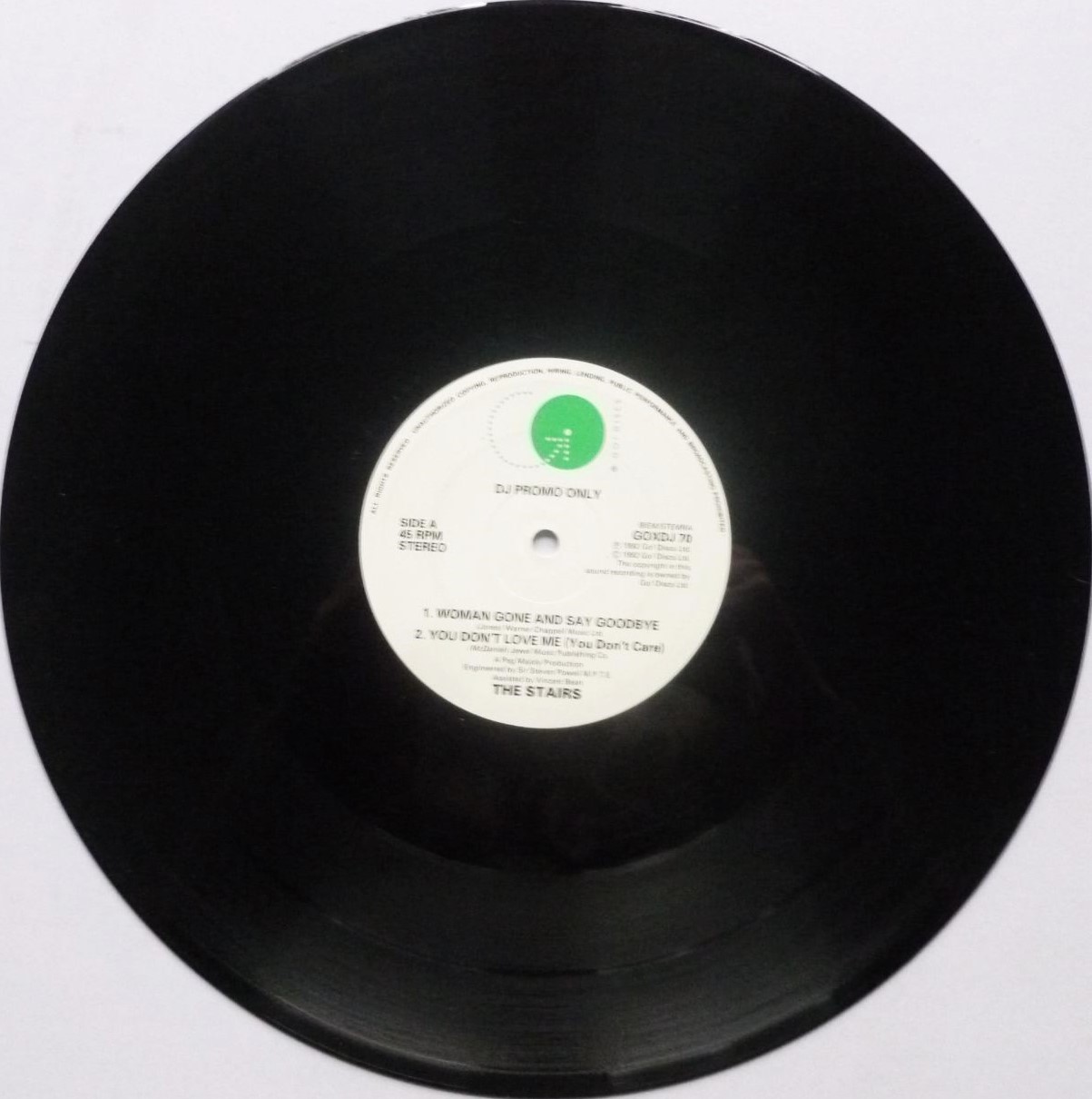Stairs Woman Gone And Say Goodbye 12" Go Discs GOXDJ70 EX 1982 12 inch - DJ promo