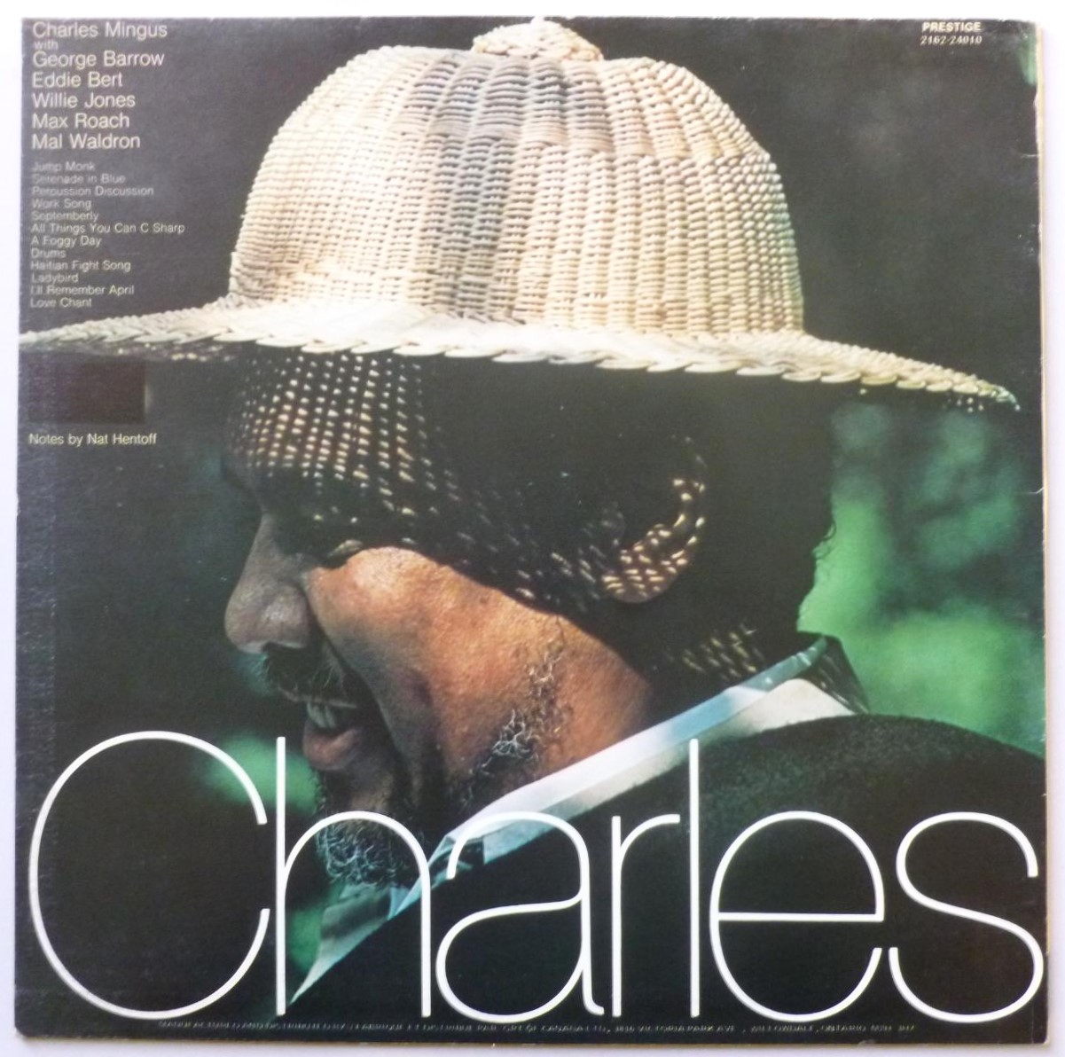 Charlie Mingus Charles Mingus 2LP Prestige 216224010 EX/EX 1970s double LP - Canadian pressing - vinyl is near mint - Image 2