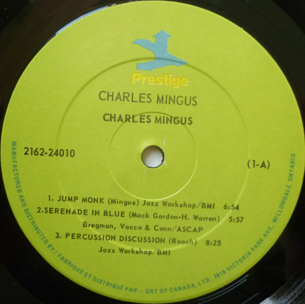 Charlie Mingus Charles Mingus 2LP Prestige 216224010 EX/EX 1970s double LP - Canadian pressing - vinyl is near mint - Image 4
