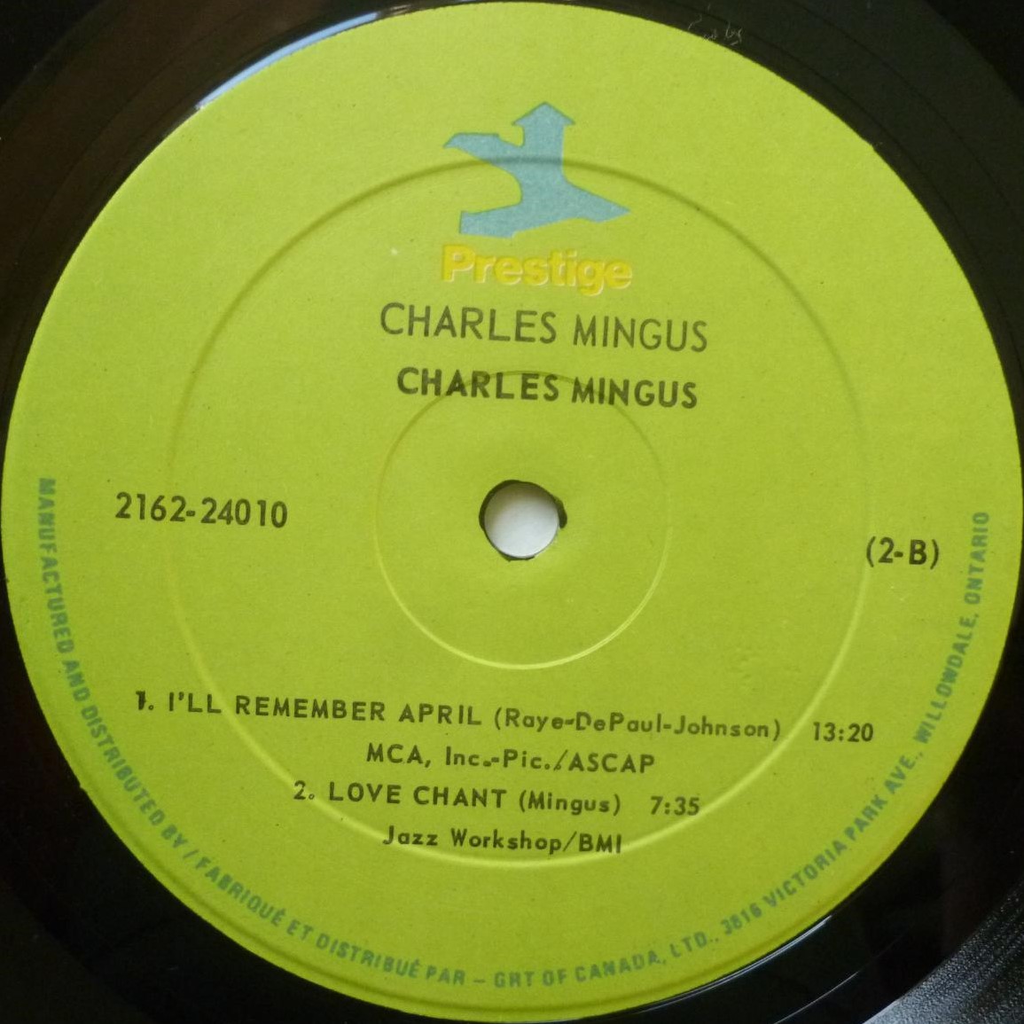 Charlie Mingus Charles Mingus 2LP Prestige 216224010 EX/EX 1970s double LP - Canadian pressing - vinyl is near mint - Image 5