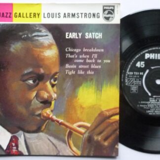 Louis Armstrong Early Satch EP Philips BBE12444 EX/VG 1950s UK record in UK stickered Dutch picture sleeve
