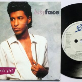 Baby Face My Kinda Girl 7" Solar 6564947 EX/EX 1990 picture sleeve - made in Holland