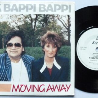K Bappi Bappi Moving On 7" BL KBL001 EX/VG+ 1980s picture sleeve - the title on the sleeve is misprinted Moving Away - label says Moving On