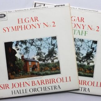 John Barbirolli Elgar Symphony No 2 2LP HMV ASD610-1 EX/EX 1964 2 x 12" LPs in separate sleeves - red semi circle labels