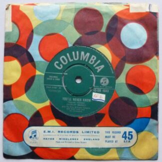 Shirley Bassey You'll Never Know 7" Columbia DB4643 EX 1961 there is sticker on side one label