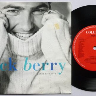 Nick Berry Long Live Love 7" Columbia 6587597 EX/VG 1992 picture sleeve has sticker mark on front