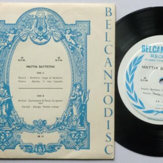 Mattia Battistini Mattia Battistini EP Belcantodisc EB13 EX/EX 1957 picture sleeve