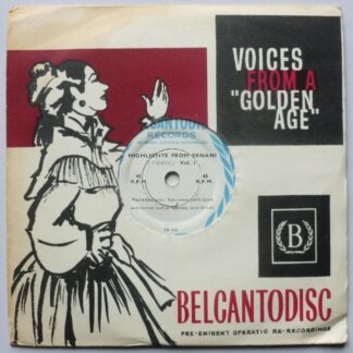 Mattia Battistini Highlights From Ernani Vol I EP Belcantodisc EB32 EX/EX 1950s