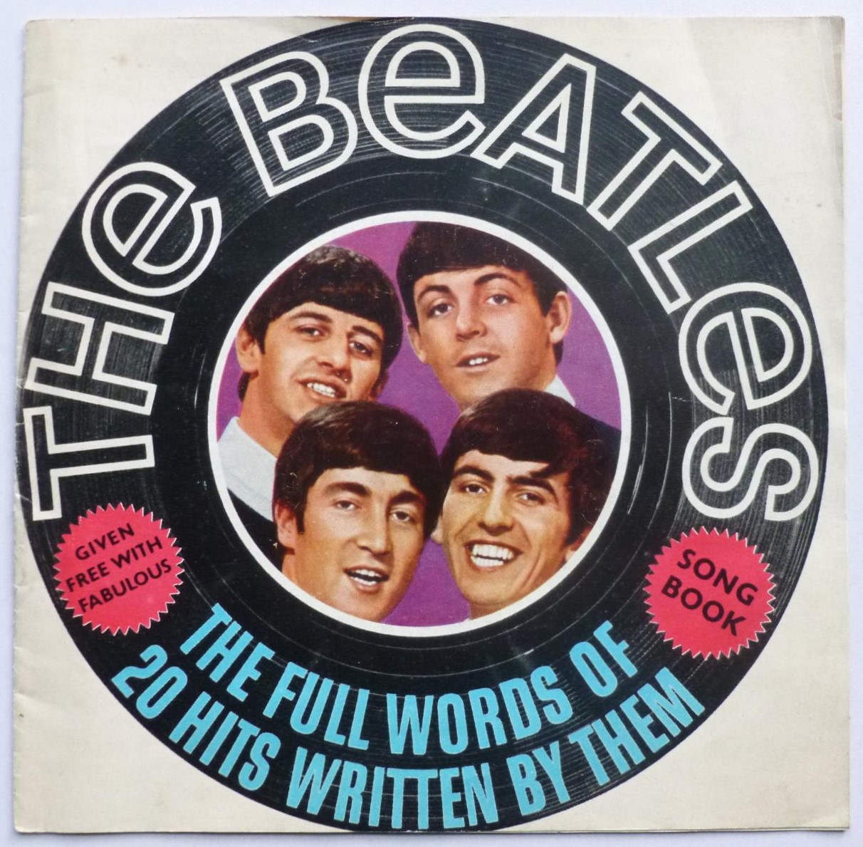 Beatles The Beatles Songbook booklet Fabulous VG+ 1964 12-page lyric booklet with 20 songs - 7" x 7" - originally came free with Fabulous magazine