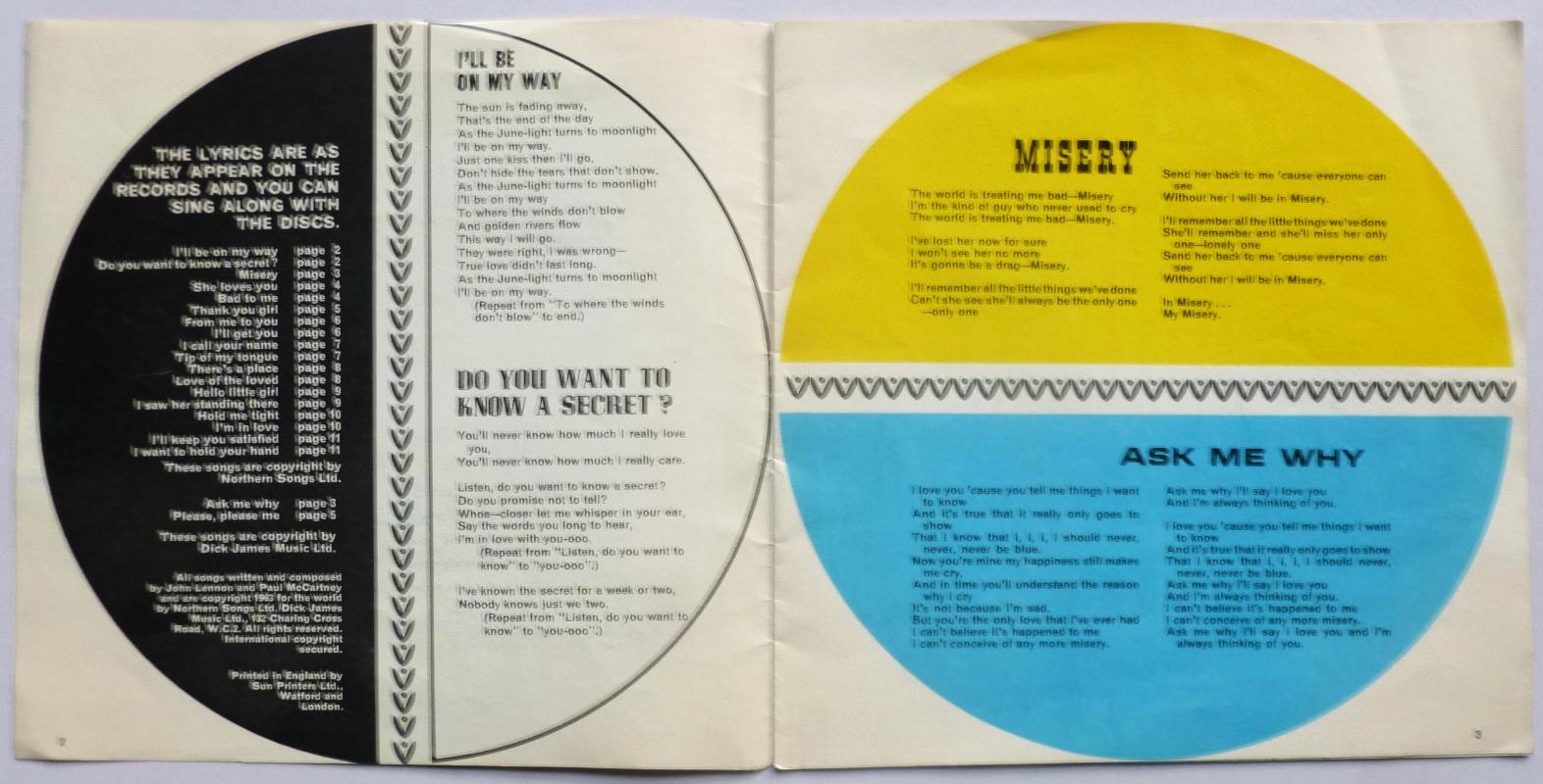 Beatles The Beatles Songbook booklet Fabulous VG+ 1964 12-page lyric booklet with 20 songs - 7" x 7" - originally came free with Fabulous magazine - Image 2