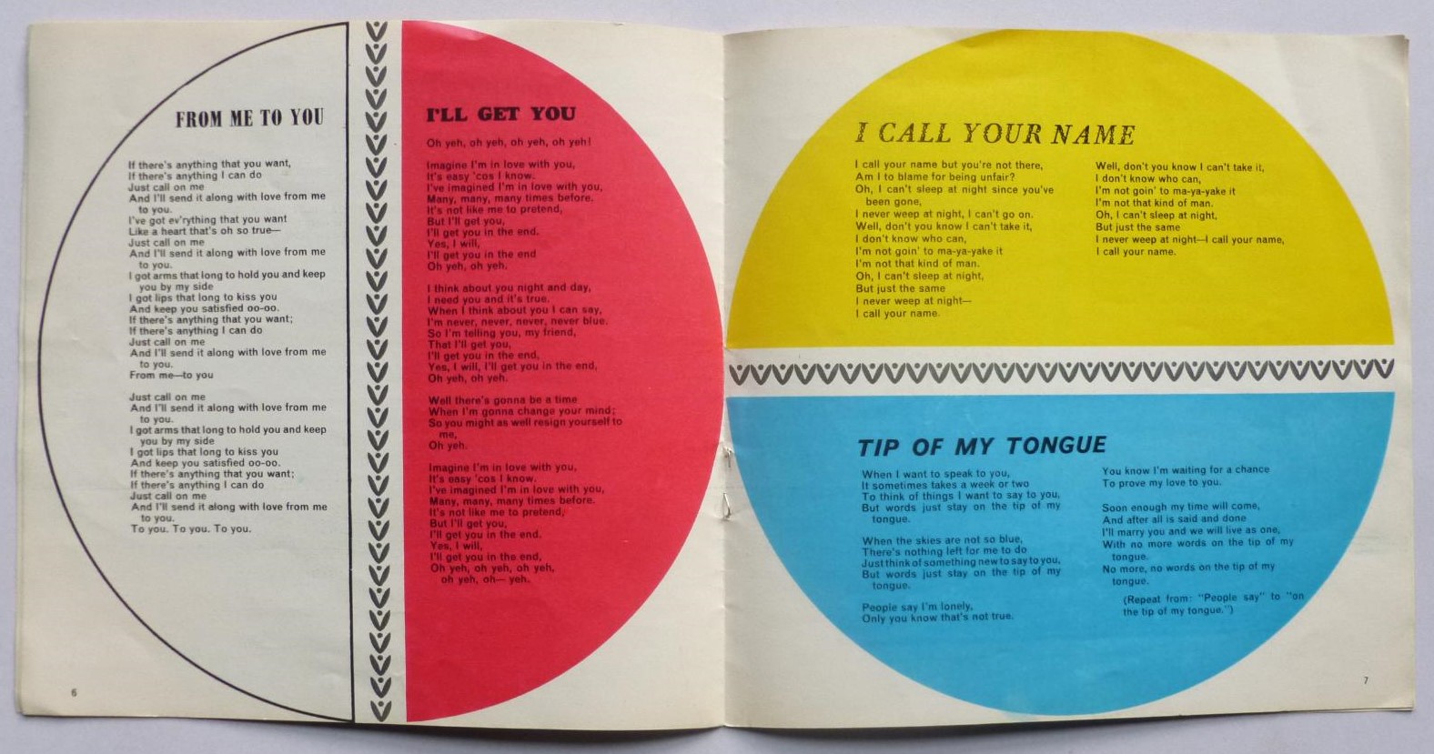 Beatles The Beatles Songbook booklet Fabulous VG+ 1964 12-page lyric booklet with 20 songs - 7" x 7" - originally came free with Fabulous magazine - Image 3