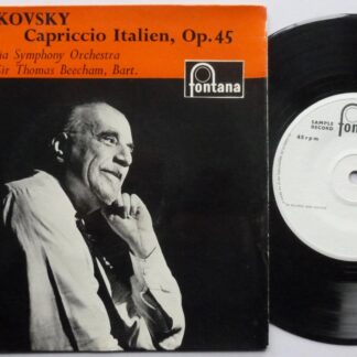 Thomas Beecham Tchaikovsky EP Fontana CFE15028 VG/VG 1950s factory sample copy with white labels in picture sleeve - there is handwritten 1 & 2 on labels