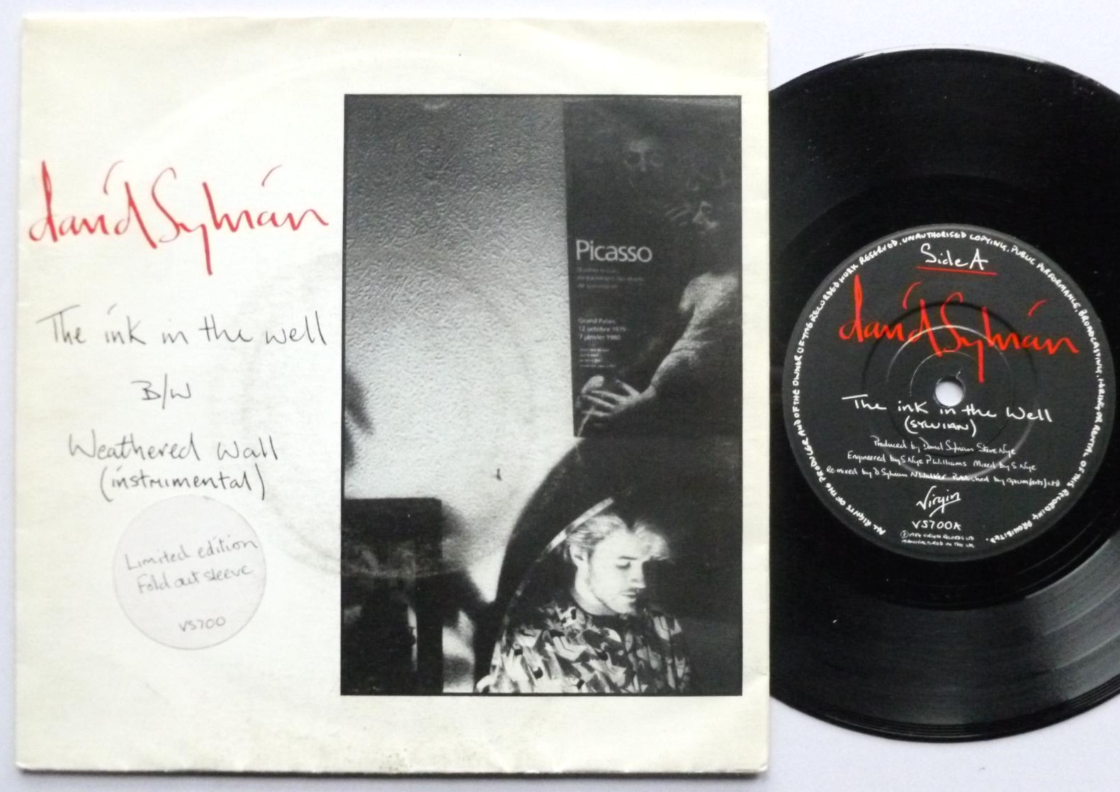 David Sylvian The Ink In The Well 7" Virgin VS700 EX/VG 1984 fold out picture sleeve