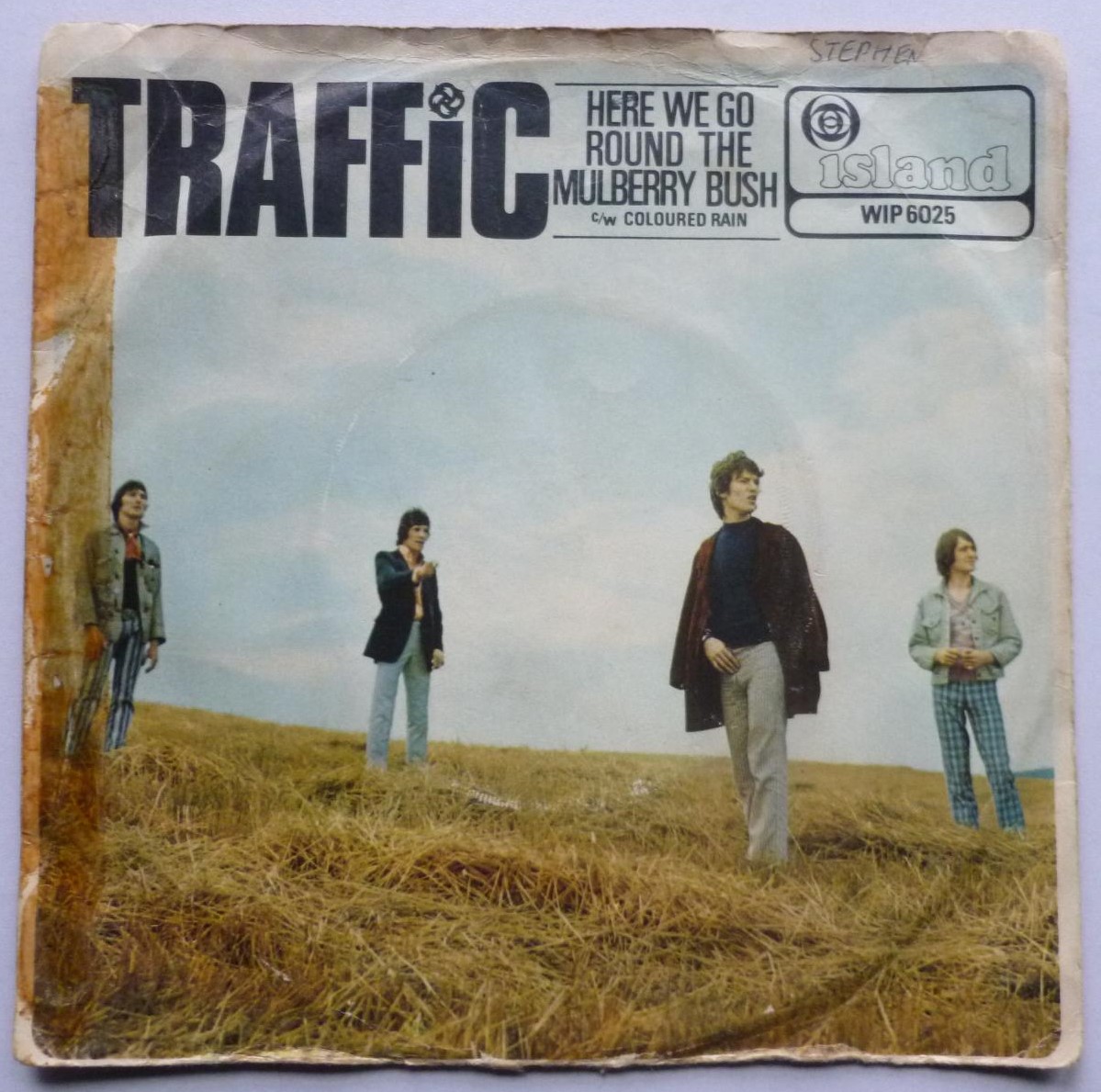 Traffic Here We Go Round The Mulberry Bush - PICTURE SLEEVE ONLY 7" Island WIP6025 EX/G 1967 picture sleeve has writing on it and has sellotape marks at left edge - Image 2