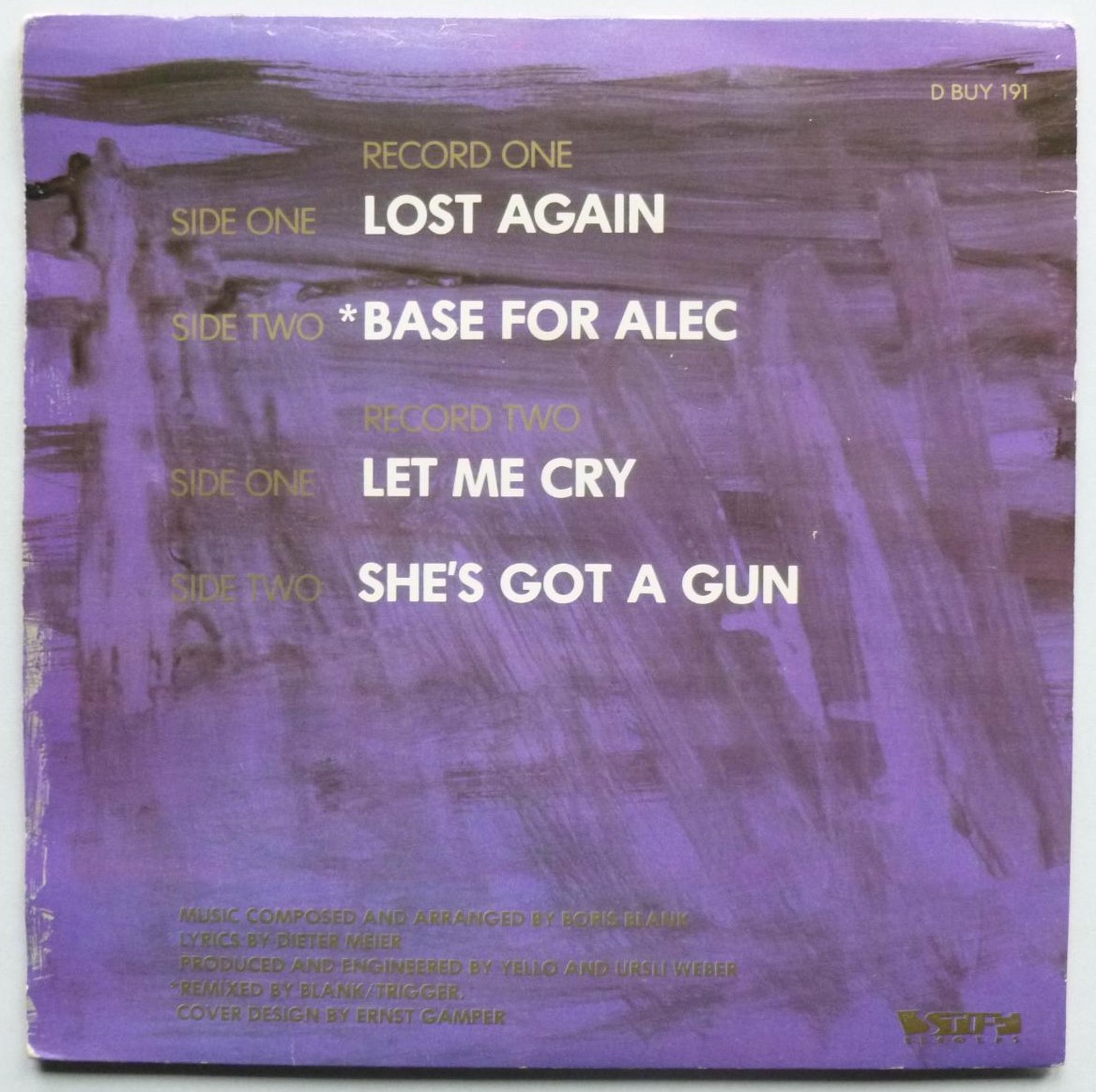 Yello Lost Again 2x7" Stiff BUY191 EX/VG 1983 2 x 7" singles in picture sleeve - Image 4