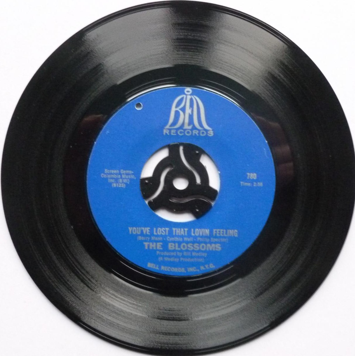 Blossoms You've Lost That Lovin Feeling 7" Bell Records 780 EX 1970s US pressing with 2mm drill hole in label rim