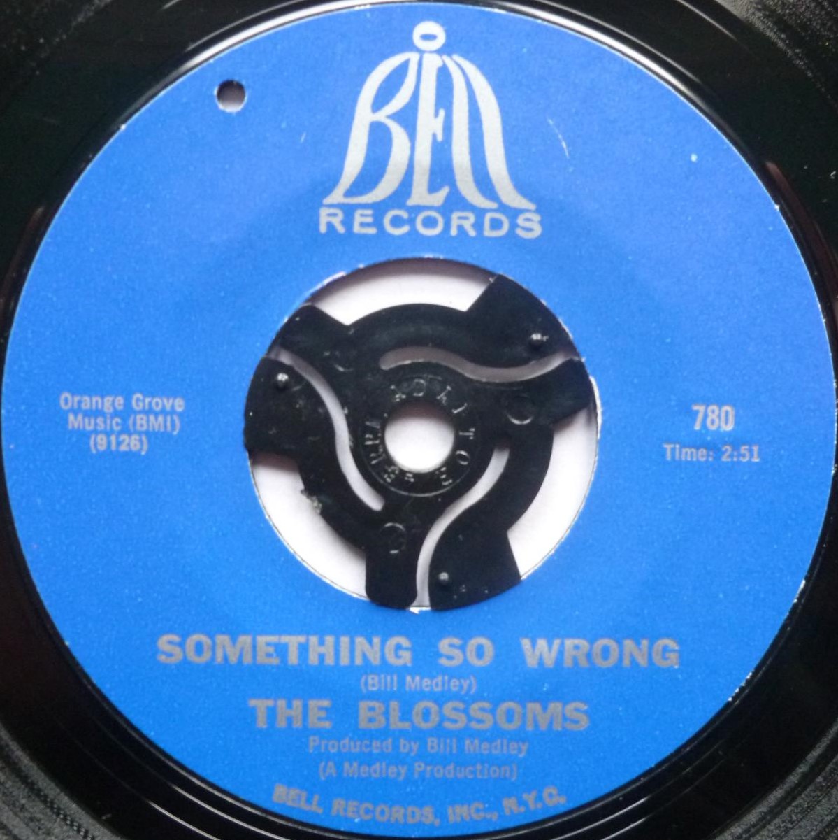 Blossoms You've Lost That Lovin Feeling 7" Bell Records 780 EX 1970s US pressing with 2mm drill hole in label rim - Image 3