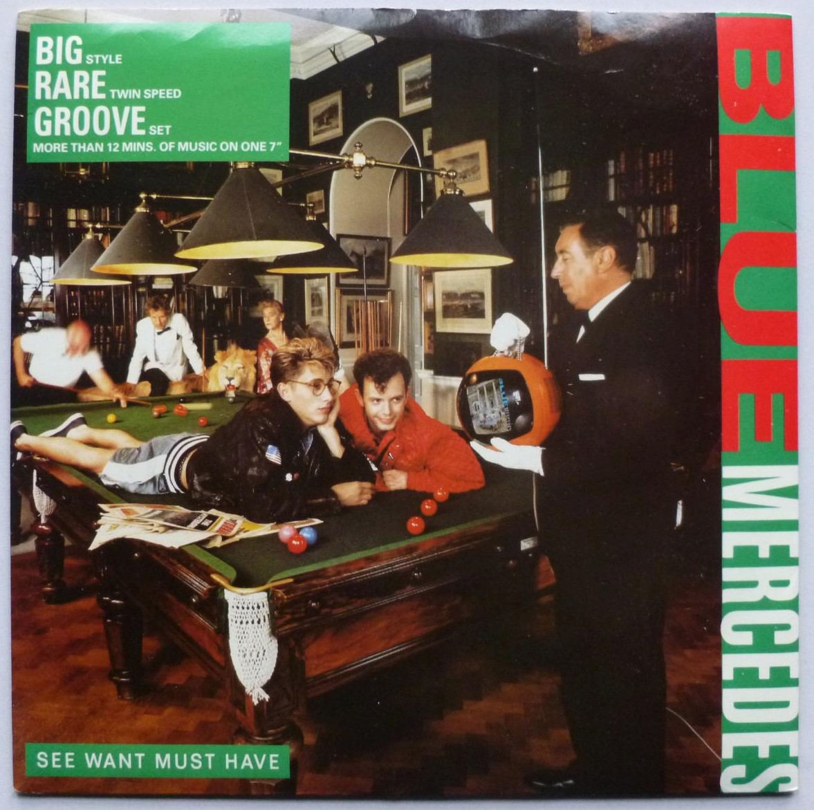 Blue Mercedes See Want Must Have 7" MCA BONA2 EX/VG+ 1988 picture sleeve - Image 2
