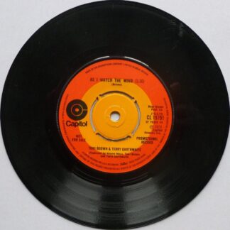 Toni Brown & Terry Garthwaite As I Watch The Wind 7" Capitol CL15751 VG 1973 demo