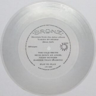 Bronz The Cold Truth flexi Lyntone LYN14084 VG 1984 clear 7" flexidisc sampler plays at 33rpm