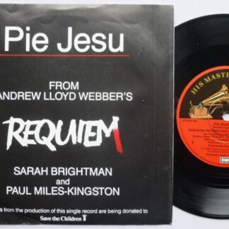 Sarah Brightman Pie Jesu 7" HMV WEBBER1 EX/EX 1985 picture sleeve, a-side with Paul Miles Kingston