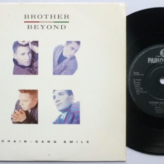 Brother Beyond Chain Gang Smile 7" Parlophone R6160 EX/EX 1987 picture sleeve has small green sticker on front