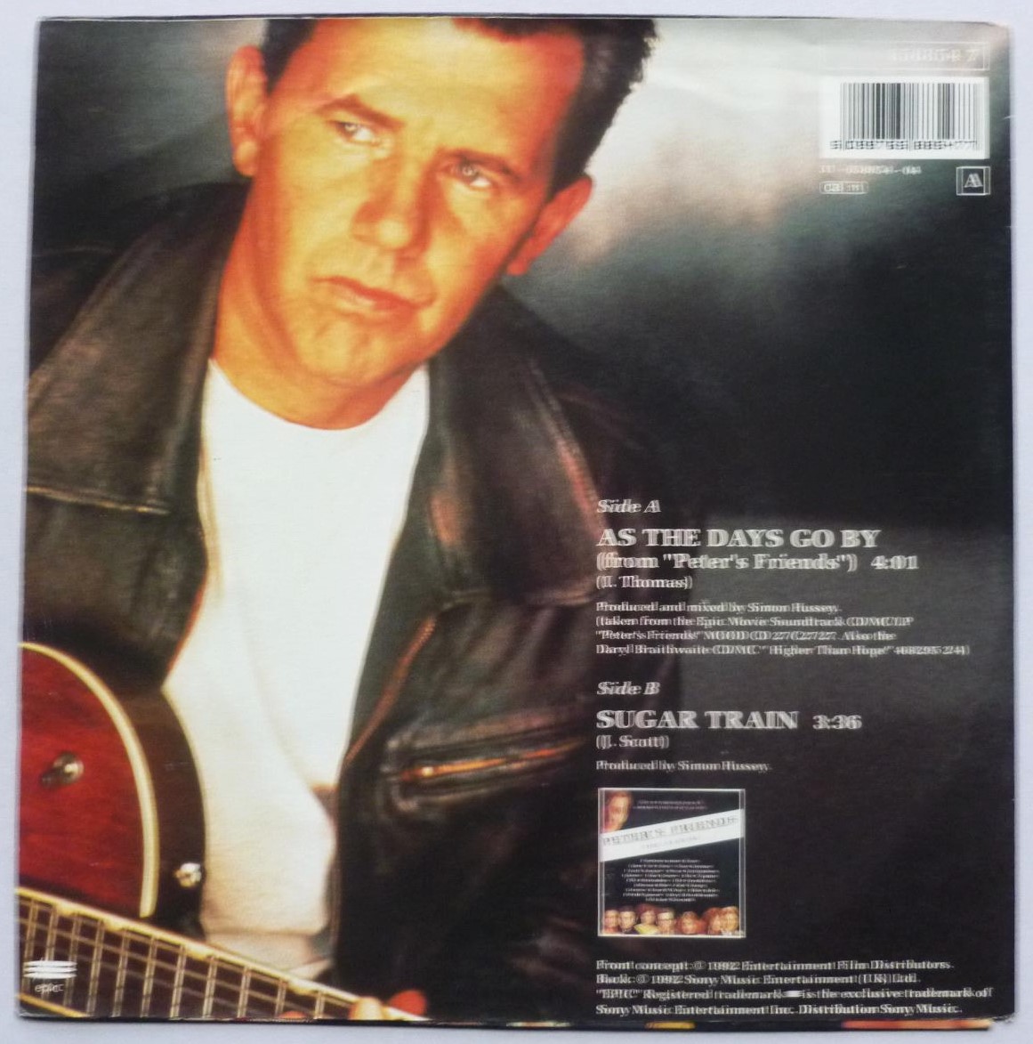 Daryl Braithwaite As The Days Go By 7" Epic 6588547 EX/EX 1992 picture sleeve has price sticker on front - made in Holland - Image 3