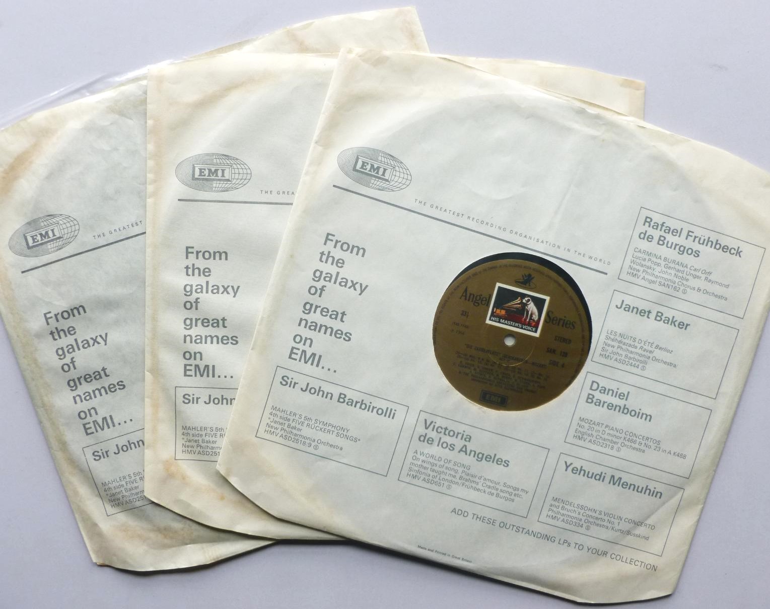 Otto Klemperer Mozart Die Zauberflote 3LP Angel SAN137-9 EX/EX 1960s 3 x 12" LPs boxed with booklet - coloured postage stamp labels - Image 3