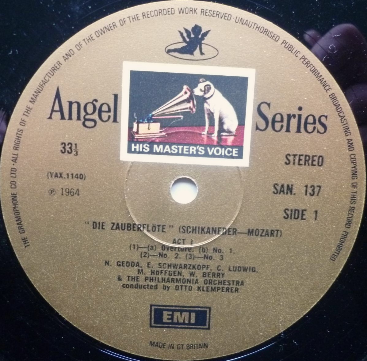 Otto Klemperer Mozart Die Zauberflote 3LP Angel SAN137-9 EX/EX 1960s 3 x 12" LPs boxed with booklet - coloured postage stamp labels - Image 4