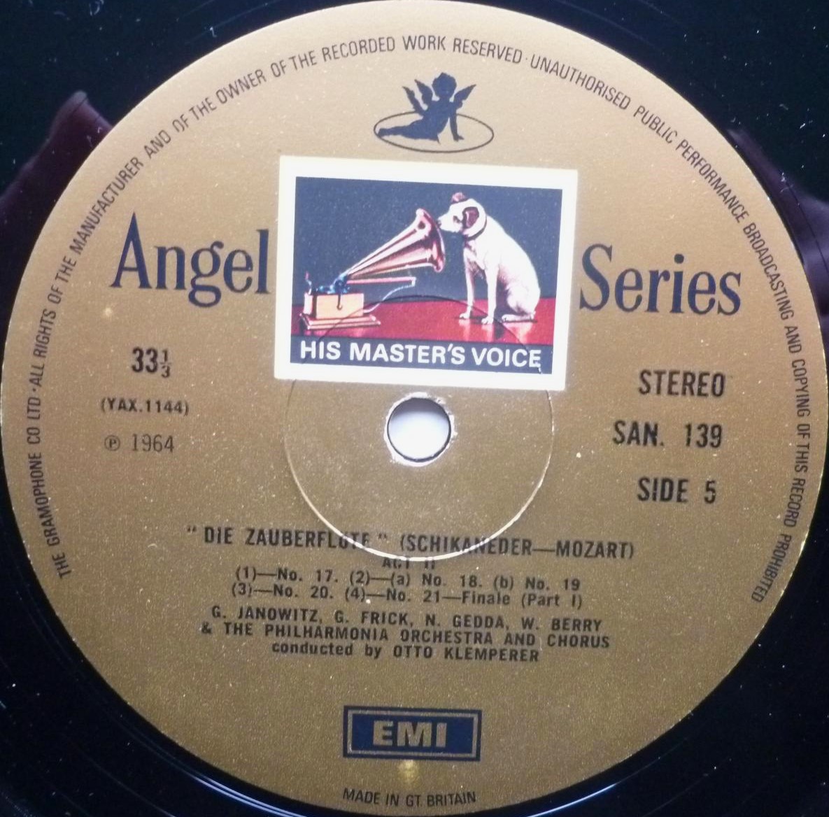 Otto Klemperer Mozart Die Zauberflote 3LP Angel SAN137-9 EX/EX 1960s 3 x 12" LPs boxed with booklet - coloured postage stamp labels - Image 6