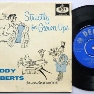 Paddy Roberts Strictly For Grown Ups EP Decca DFE6584 EX/EX- 1960 picture sleeve has dealer sticker on rear
