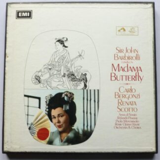 John Barbirolli Madame Butterfly 3LP Angel SAN184-6 EX/EX- 1960s 3 x 12" LPs boxed with booklet - coloured postage stamp labels