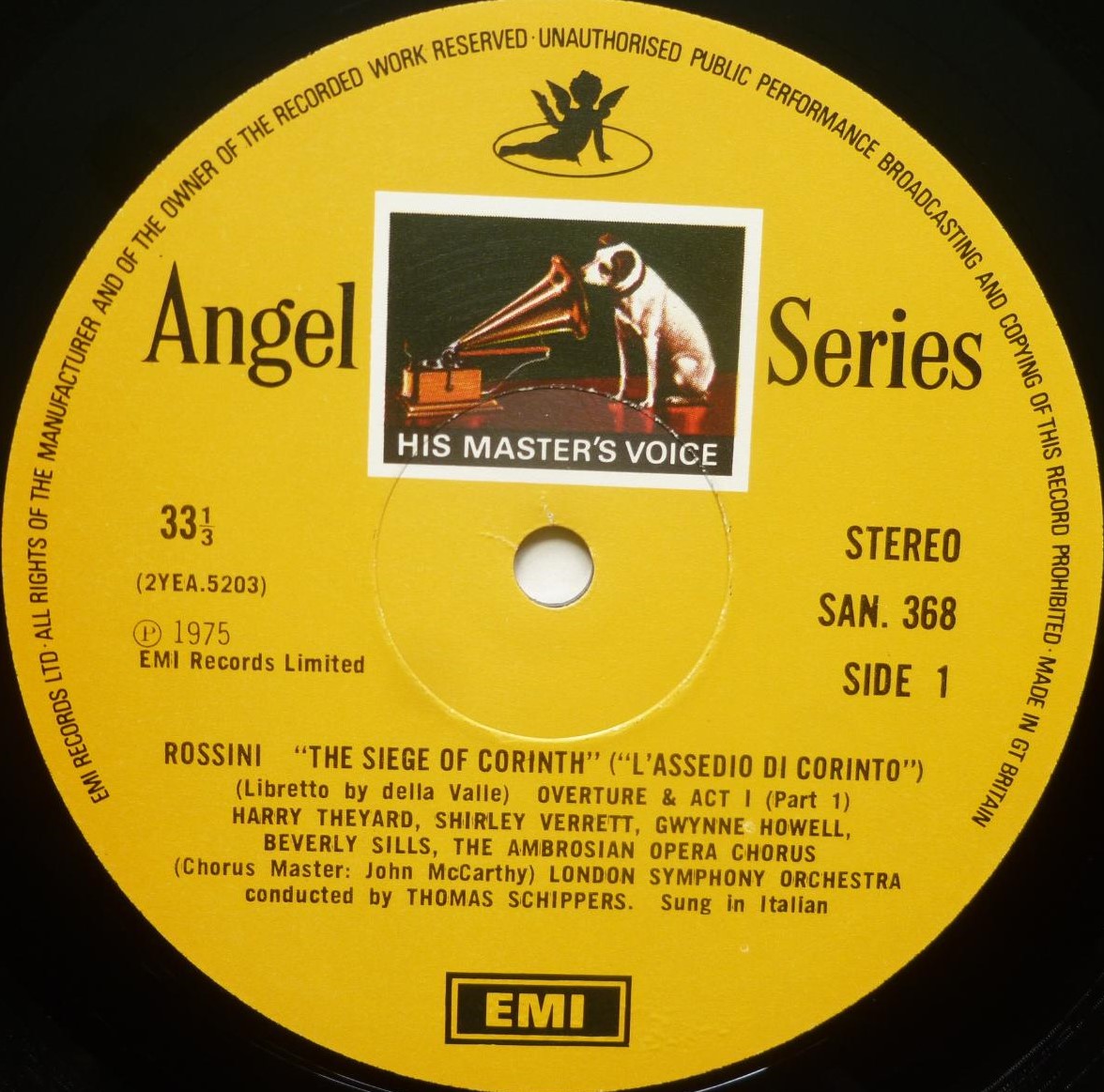 Thomas Schippers The Siege Of Corinth 3LP Angel SAN368-70 EX/VG 1975 3 x 12" LPs boxed with booklet - box is rubbed on front panel - Image 4