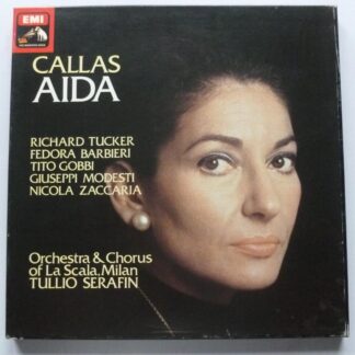 Maria Callas Aida 3LP HMV SLS5108 EX/EX- 1970s 3 x 12" LPs boxed with booklet