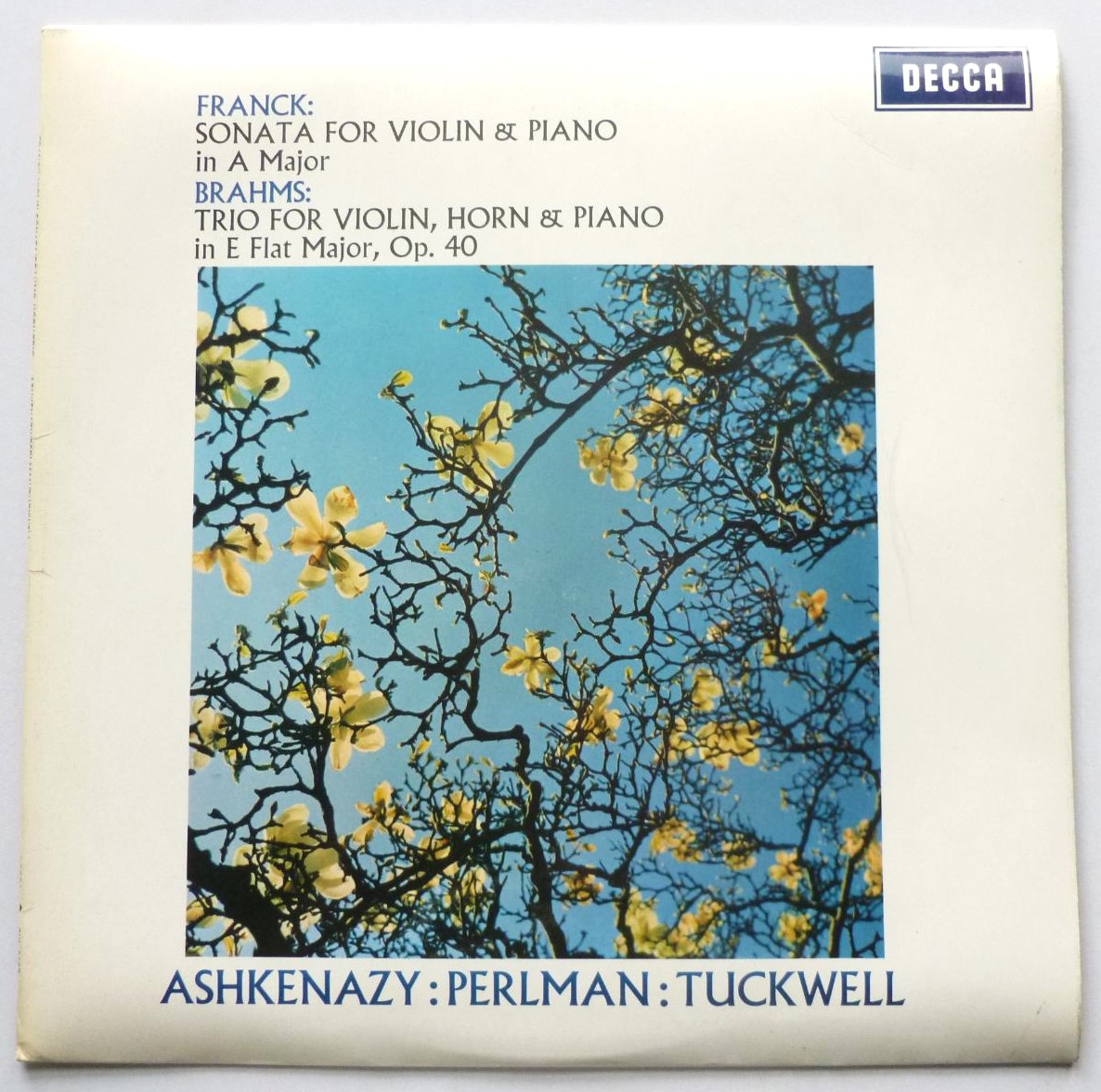 Vladimir Ashkenazy Franck - WB LP Decca SXL6408 EX+/EX 1969 wide band - there is handwritten name on rear of sleeve
